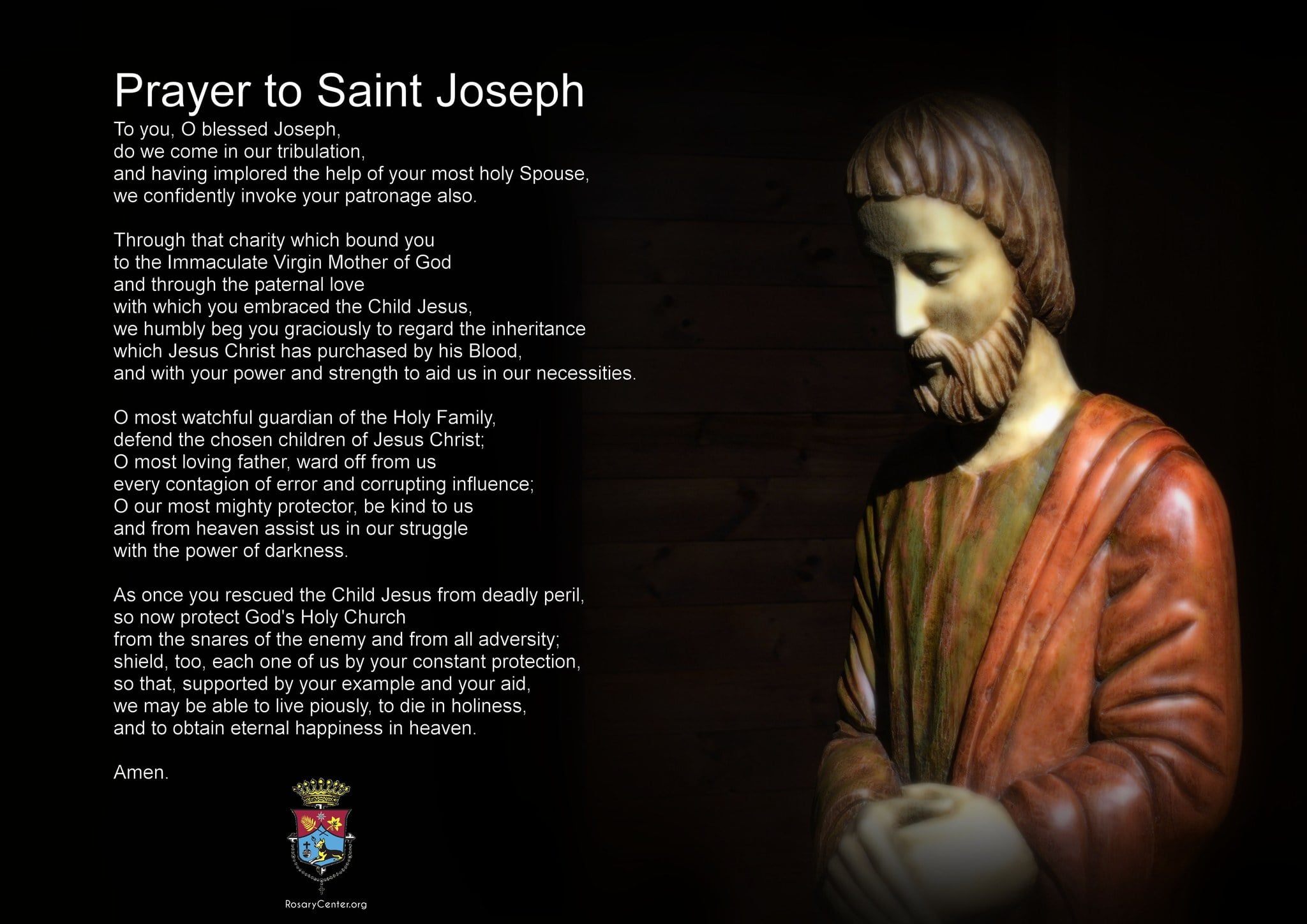 A Novena to St. Joseph the Worker — Rosary Center & Confraternity